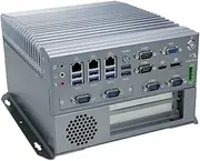 Fanless Industrial PC, Mini Computer, IPC, I5 6500T, HUNSN IX04, VGA, DP, HDMI, 6 x COM, 3 x LAN, PCIE X16 Slot, PCI Slot, DC Phoenix, 9 to 36V, Barebone, NO RAM, NO Storage, NO System