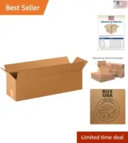 Cardboard Boxes - 25 Pack - 22" L x 6" W x 6" H - Shipping, Packing, and Moving