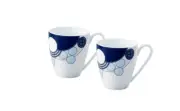 Noritake Frank Lloyd Wright Design TABLEWEARE Imperial Blue Pair Mug Porcelain