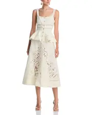 Self-Portrait Peplum Midi Dress