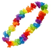 Fancy Dress Costume Accessories Hawaiian Colourful Rainbow Lei