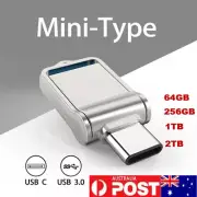 2TB USB 3.0 Type C Flash Drive OTG Memory Stick Pen Disk For Samsung Android PC