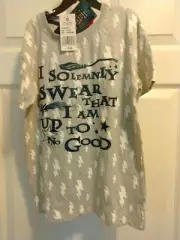 Boys HARRY POTTER "I Solemnly Swear That I Am Up To No Good" T-Shirt Gray 9/10