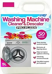 Pro-Kleen Washing Machine Cleaner and Descaler - 50 Treatments - Removes Smells Caused by Mould, Mildew & Damp & Grease (1, 5 Litre)