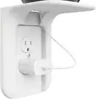 Outlet Shelf Wall Holder Bathroom Wall Shelf up to 10lbs White