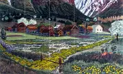 Nikolai Astrup Nordic landscape Art Mural Ceramic Bath Backsplash Tile #2367