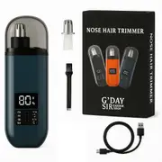 Handheld Portable Nose Hair Trimmer Rechargeable USB-C Clipper Shaver in Blue/Teal