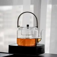 在飛比找ETMall東森購物網優惠-舊望格玻璃泡茶煮茶壺蒸茶壺家用耐熱電陶爐煮茶器燒水壺小型茶具