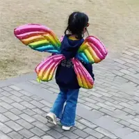 在飛比找ETMall東森購物網優惠-天使蝴蝶翅膀氣球兒童男女寶寶生日裝飾主題派對拍照道具裝飾彩色