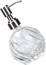 Cabilock Glass Refillable Empty Pump Bottles Portable Subpackage Containers for Lotion and Shampoo for Travel Gym and Daily Use Stylish Silver Design