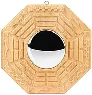 Feng Shui Bagua Mirror - Wood Feng Shui Mirror Concave Mirror Convex Mirror | Lucky Chinese Fengshui Wall Mounted Mirrors for Good