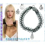 ☆POLLY媽☆歐美流行TATTOO CHOKER NECKLACE古銀和平標誌、五芒星、HAMSA、船錨黑色仿刺青頸圈