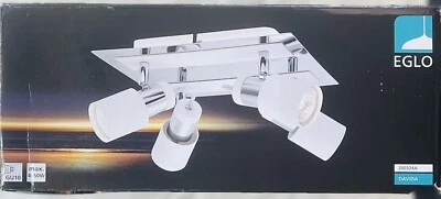 Eglo Davida 10.54 in. 4-Light Chrome Semi-Flush Mount Sealed