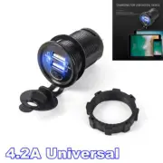 Car Fast Charger With Dual Port USB Socket 12-24V Input 5V 4.2A Outlet w/Switch (for: Daihatsu)