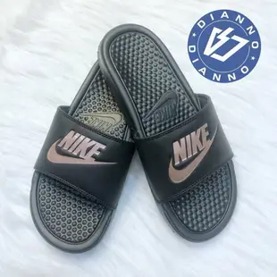 帝安諾- NIKE BENASSI JDI 黑白 陰陽拖 黑玫瑰金 粉紫 淺粉 LOGO 運動拖鞋 818736-011【APP下單享4%點數】