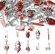 [Ipotkitt] Jewellery Making Charms Assorted Gold Plated Enamel Charms Pendants for DIY Necklace Bracelet Earring Craft Supplies