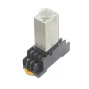 H3Y-2 Timer Time Delay Relay 1S-60Minutes DC12 24V AC24 110 220V With Base DPDT
