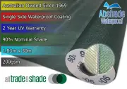 Waterproof Shade Cloth 1.83Mx30M Roll 90% Shade Black, Green, Charc or Sandstone