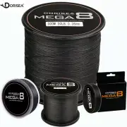 DORISEA 8 Strands Black Power PE Braided Fishing Line Dynema 100M-2000M 10-300LB