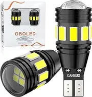 OBOLED W16W LED Bulb CANBUS Error Free T15 955 921 912 Wedge Super Bright Non-Polarity Replacement Bulbs for Car LED Reverse Light Backup Parking Lights 12V 24V 6500K White 2Pcs