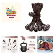 Ball Bungee Cords with Elastic String, Smooth Bungee Ball, for Tents, Canopie...