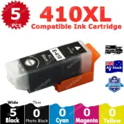 5x Non-OEM 410XL Black ONLY ink cartridges for Epson XP530 XP 540 630 640 900