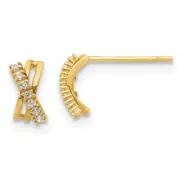 14k Madi K CZ Children's X Post Earrings GK644