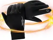 [Huvqianu] Insulated Snow Gloves for Winter, Thermal Ski Gloves for Snow, Winter Gloves for Snowboarding, Warm Snow Gloves for Men and Women, Kids' Snow Gloves Waterproof, Windproof Snow Gloves for Skiing