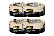 3M Scotch Masking Tape Beige 48mmx55m Pack 4 Rolls BULK