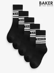 Baker by Ted Baker Boys Socks 5 Pack (F50225) | $30 - $32