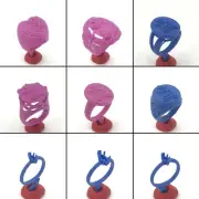 9PC Lost Wax Casting Ring Molds Patterns WRB235 Pandoras of the Panther Design