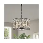 Warehouse of Tiffany IMP79K-4AB Samel 4-Light Metal Chandelier- Antique Bronze