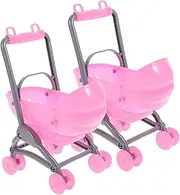 ERINGOGO Mini Baby Carriage Toy Educational Value Plastic Stroller Toys Space-Saving Plaything for Birthday Party Decorations