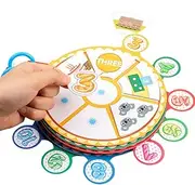 Time Learning Clock for Kids,Preschool Activity Cardboard Teaching Time | Interactive Early Childhood Education Toys for 3+ Years Old Boys Girls