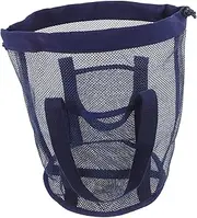 AKOOSY Mesh Drawstring Organizer Bag Convenient Travel Storage Pouch for Makeup Clothes and Accessories Portable Design with Multiple Compartments for Efficient Packing