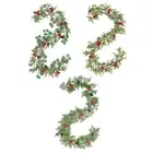 Artificial Christmas Garland Pendant Decorative Green Leaves Greenery Garland