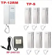Commax 6 Stations/1 Master Intercom Set: TP-12RM x 1 / TP-S x 6/ RF-24015S x 1