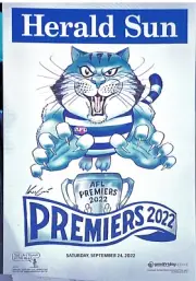 2022 Geelong Cats Premiers Herald Knight premiership poster IN STOCK.
