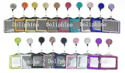 Bling Multi Colors Rhinestone Retractable Reel with Horizontal Badge Holder