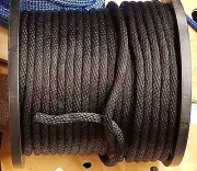 ANCHOR ROPE DOCK LINE 3/8" X 250' BRAIDED BLACK MADE IN USA