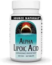 Source Naturals Alpha-Lipoic Acid 200 Mg, 60 Tablets