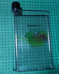 在飛比找Yahoo!奇摩拍賣優惠-A5 筆記本水壺 420ml 造型 水壺 透明 外出攜帶 郊