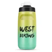 Bicycle Water Bottle Portable Outdoor Cycling Water Cup (Yellow Green Gradient,