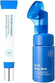 [Seapuri] Dr. 33 Hair Lost & Scalp Care Set of Hair Ampoule 20ml + Deep Shot Bubble Foam 100ml, Revive, Strengthen, Regrow, Purify, Nourish, and Revitalize for Thicker, Healthier Hair