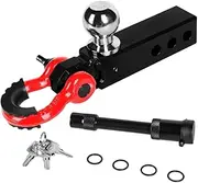 MagiDeal Trailer Hitch Ball Mount Towing Accessories for 2 inch Receiver Shackle Tow Hitch Receiver Vehicle Easily Install Heavy Duty