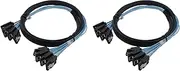 Binxind 2X SAS Cable Sata Cable High Speed 6Gbps 4 Ports/Set for Server 0.5 Meter