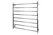AGUZZO Ezy Fit Dual Wired Round Tube Heated Towel Rail 90 x 92cm - Polished SS
