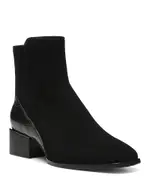 Donald Pliner Women's Croc Embossed Trim Block Heel Booties