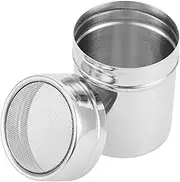 Fine Mesh Powder Shaker - Premium Stainless Steel Sifter for Chocolate, Coffee, Icing Sugar, Flour (Dust-Free Cover, Kitchen Essential, Baking & Cooking Tool, Durable 304 Grade)