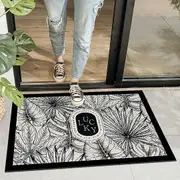 Quick Dry Non Slip Bathroom Mat 50x80cm Rubber Backed Floor Rugs Black
